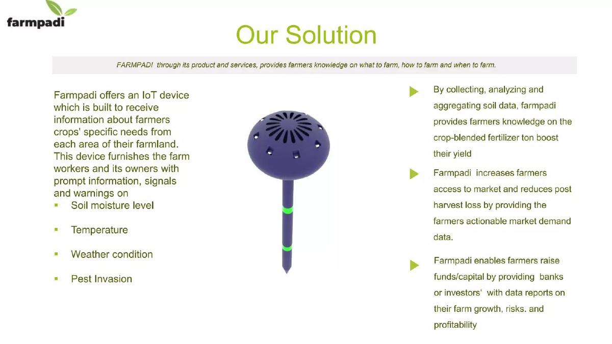 Farmpadi pitch deck slide 4 of 11