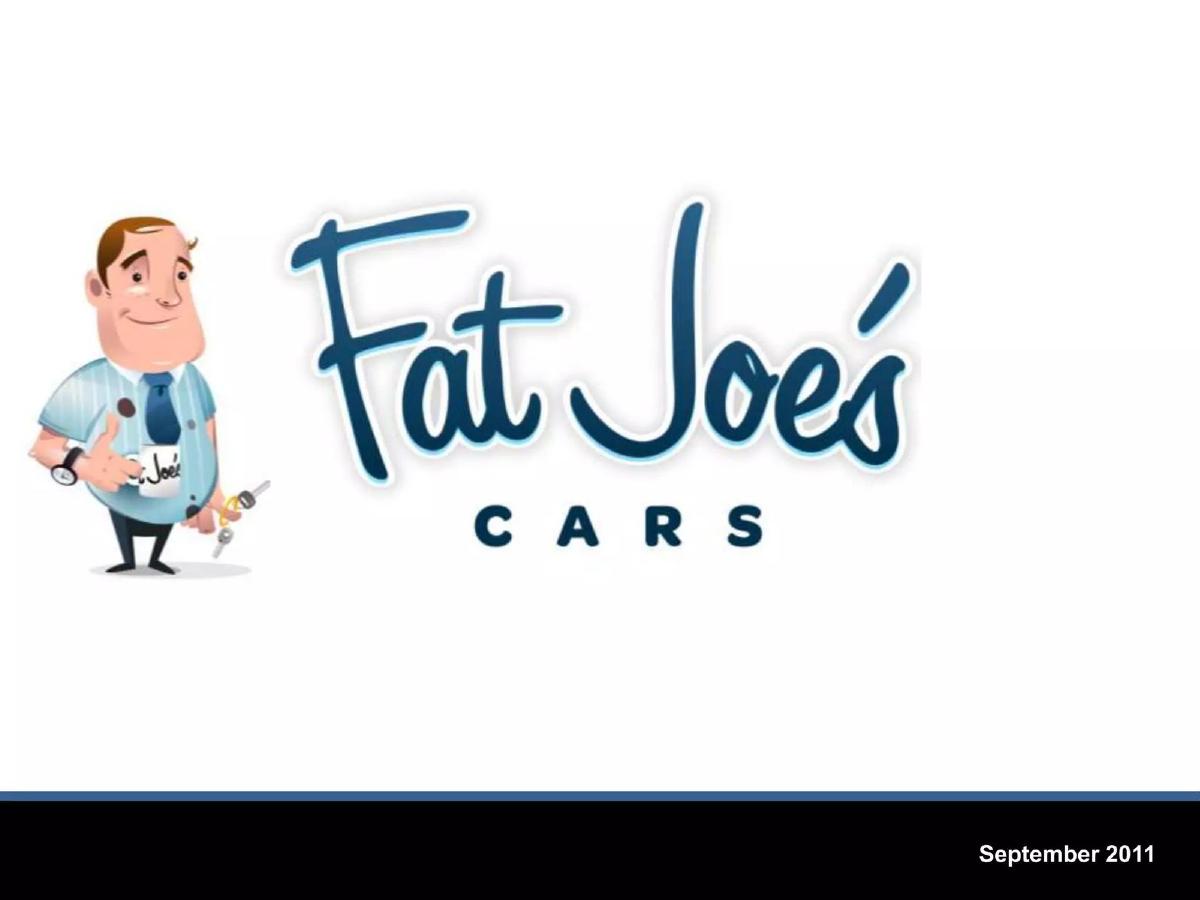 Fat Joe's Cars pitch deck slide 1 of 15