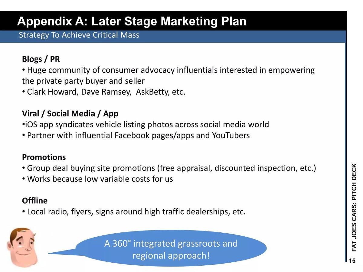 Fat Joe's Cars pitch deck Appendix slide slide 15