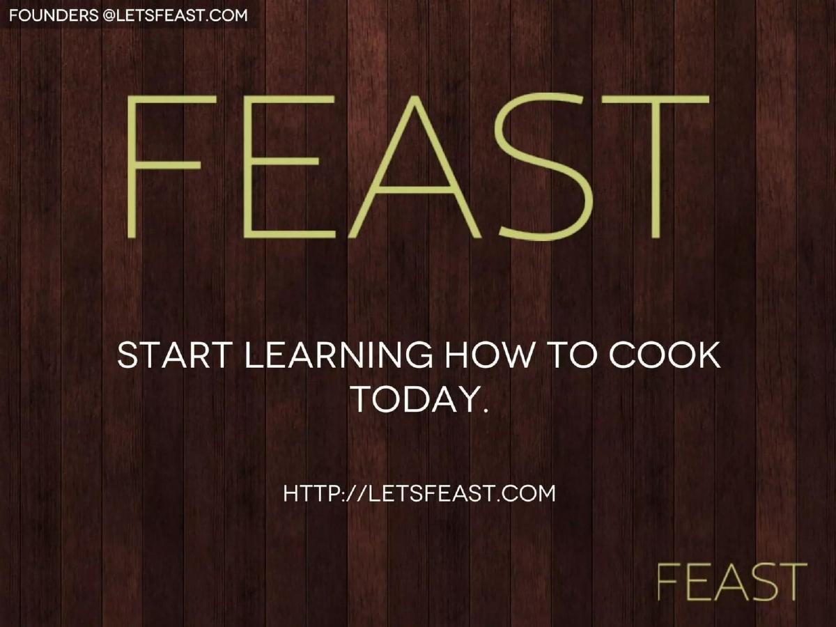 Feast pitch deck slide 1 of 18