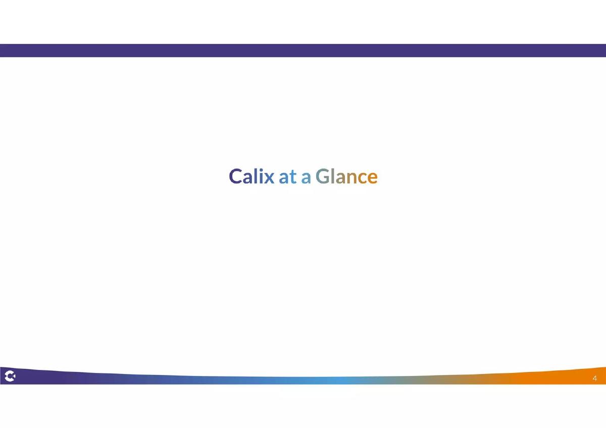 Calix pitch deck slide 4 of 45