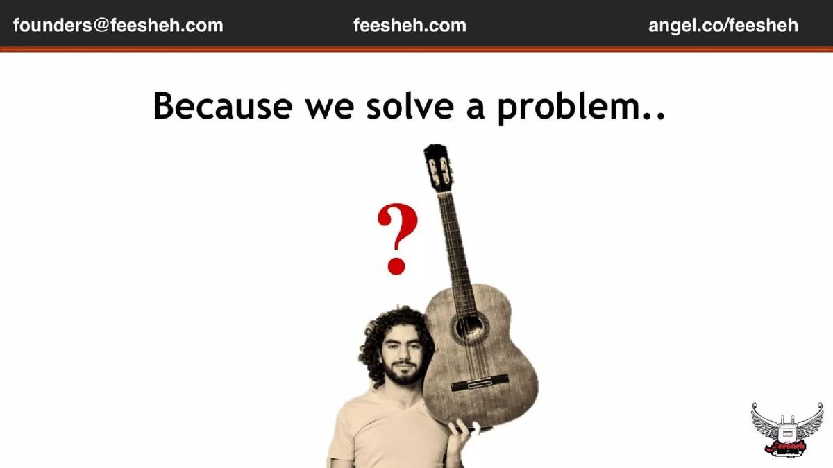 Feesheh pitch deck slide 3 of 12