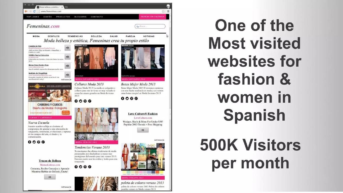 Femeninas pitch deck slide 2 of 12