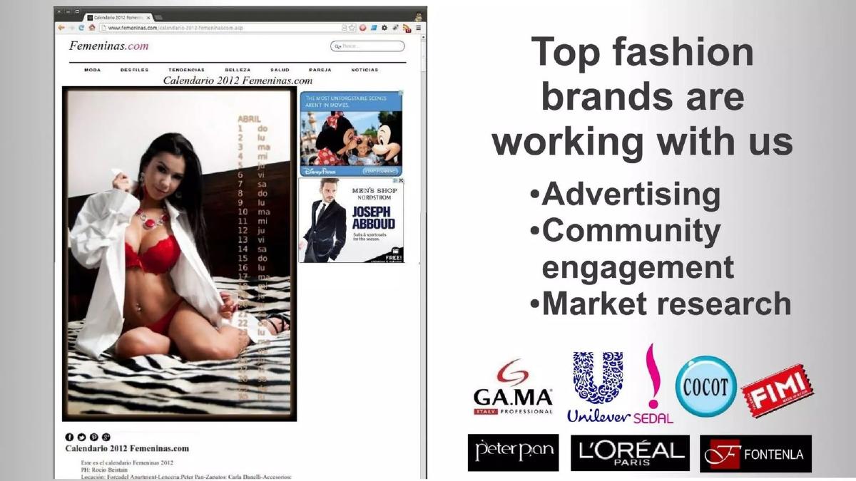 Femeninas pitch deck slide 3 of 12