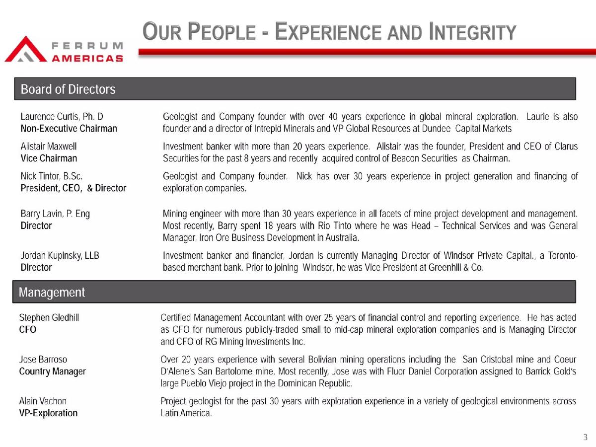 Ferrum Americas pitch deck slide 3 of 23