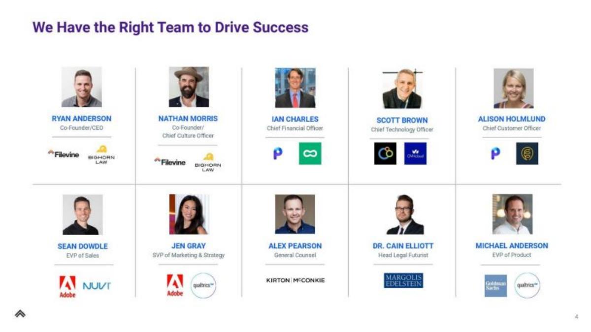 Filevine pitch deck slide 4 of 18