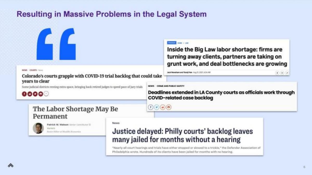Filevine pitch deck slide 6 of 18