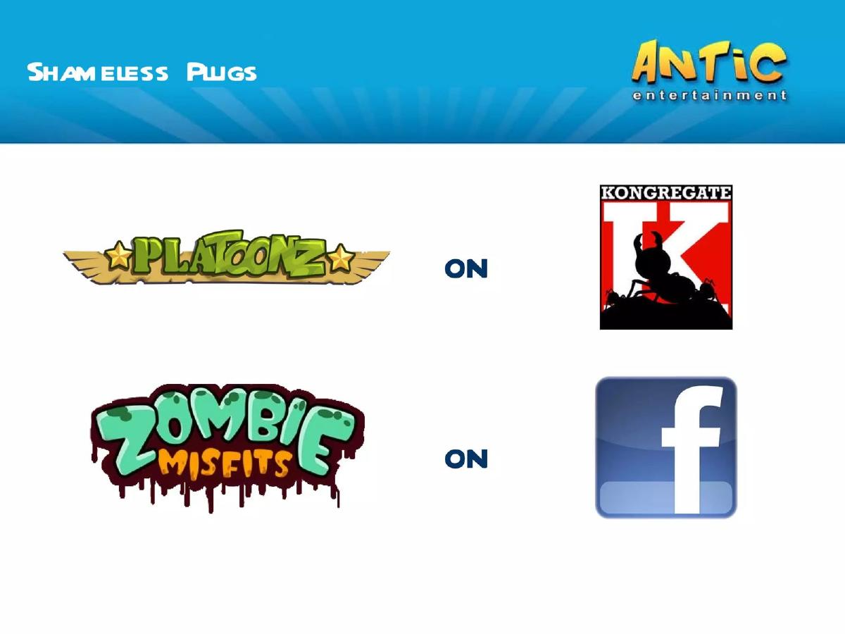 Antic Entertainment pitch deck slide 2 of 13