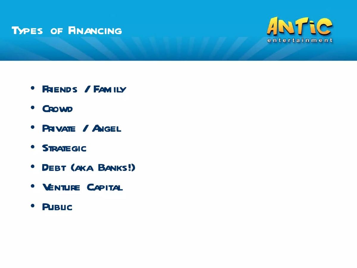 Antic Entertainment pitch deck slide 4 of 13