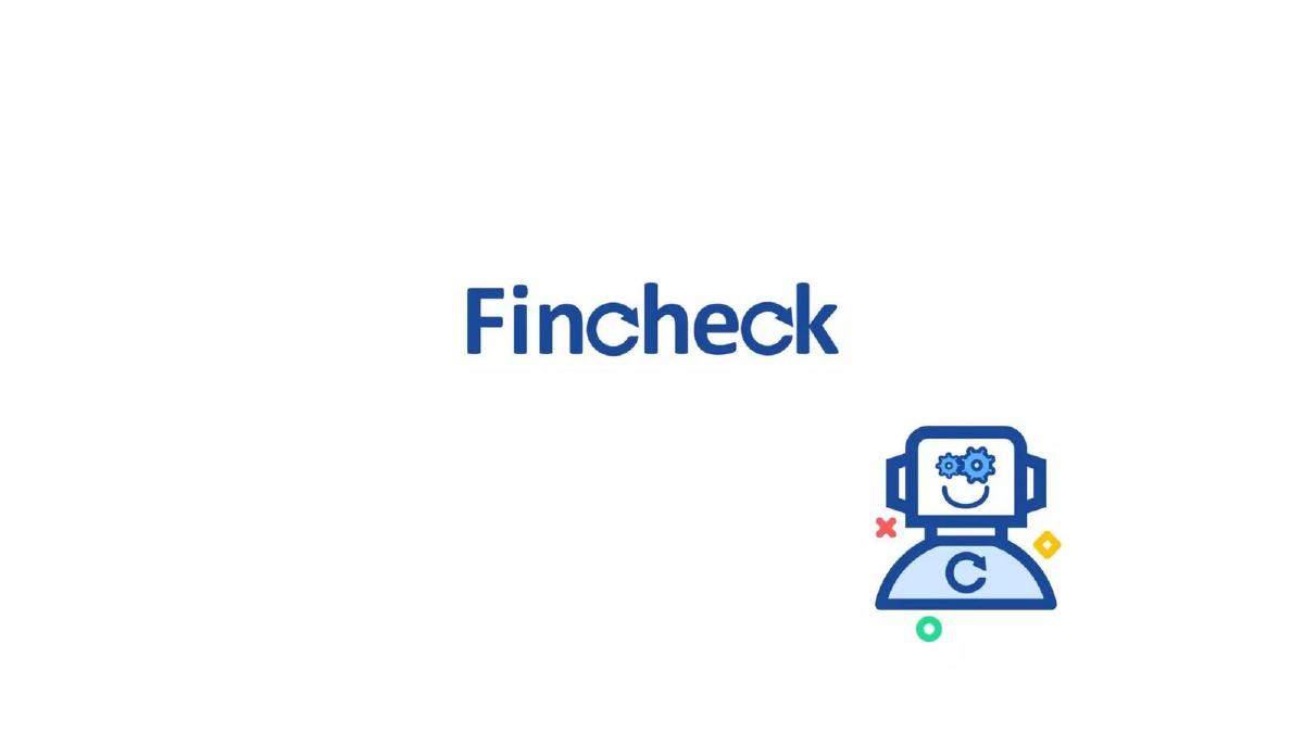 Fincheck pitch deck slide 1 of 11