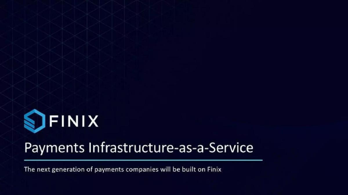 Finix Payments pitch deck slide 1 of 21