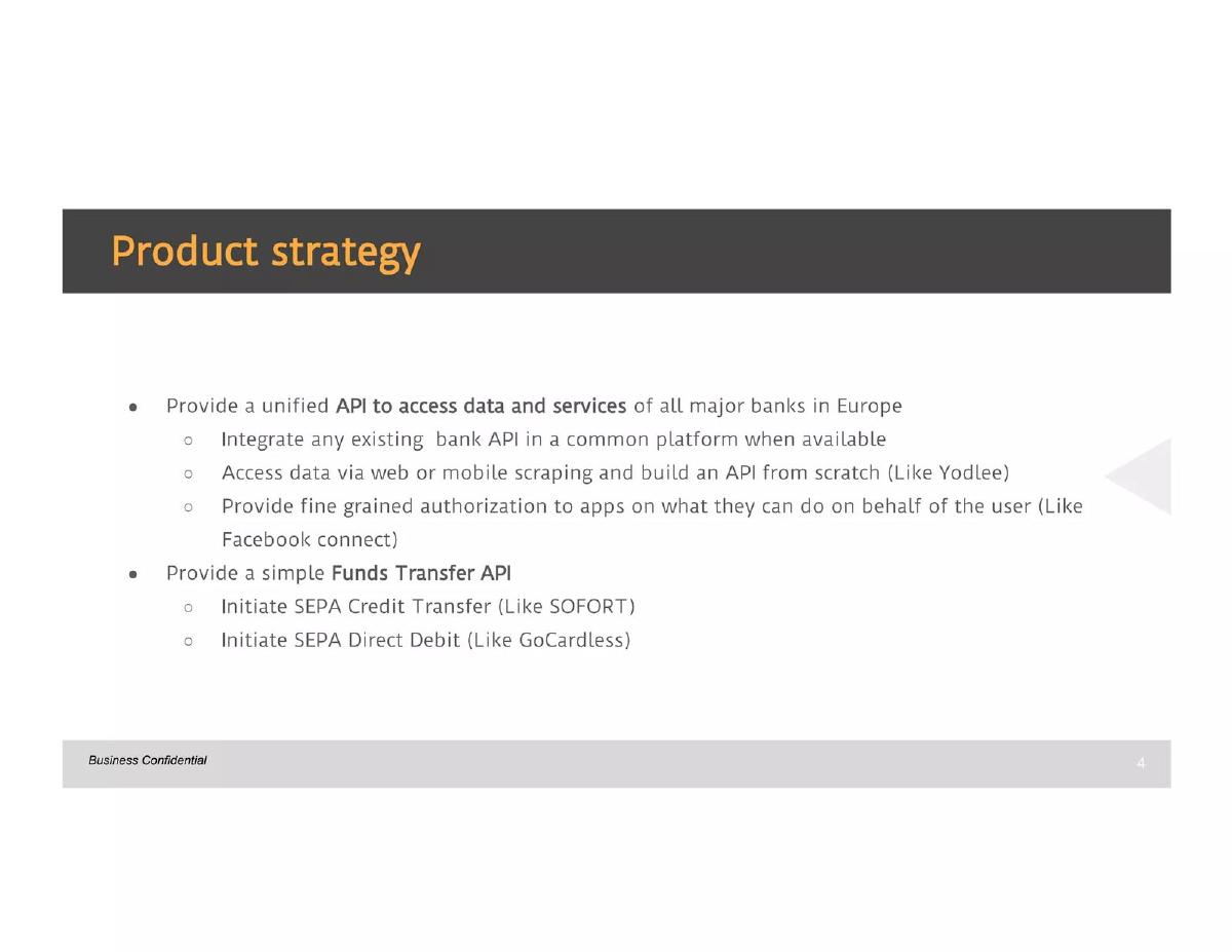 FinPort (TrueLayer) pitch deck slide 4 of 10