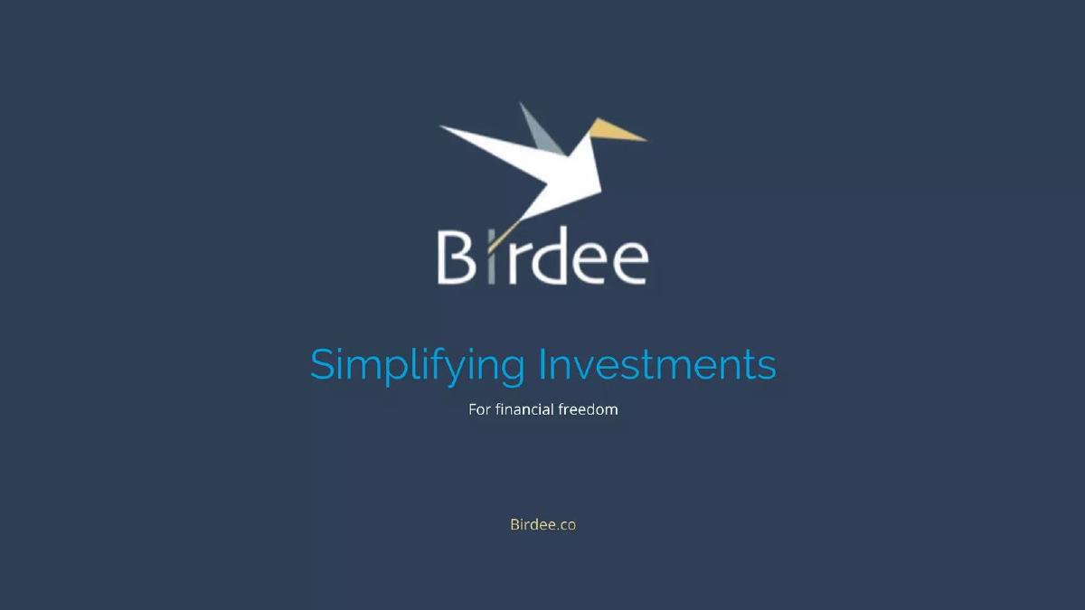 Birdee pitch deck slide 1 of 15
