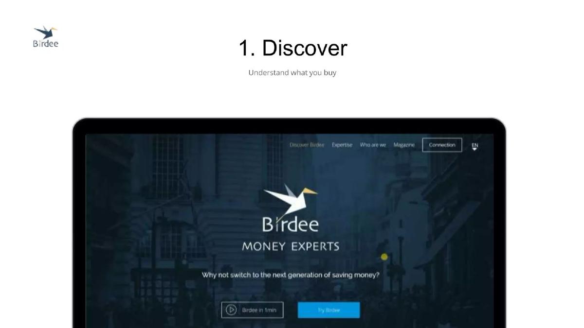 Birdee pitch deck slide 6 of 15