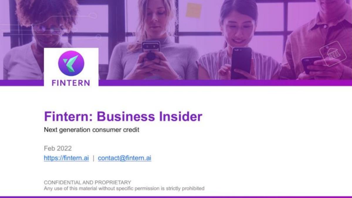 Fintern pitch deck slide 1 of 12