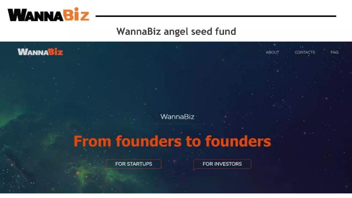 WannaBiz pitch deck slide 1 of 25