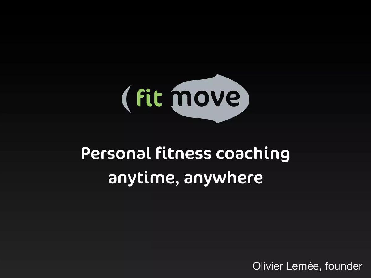 FitMove pitch deck slide 1 of 12