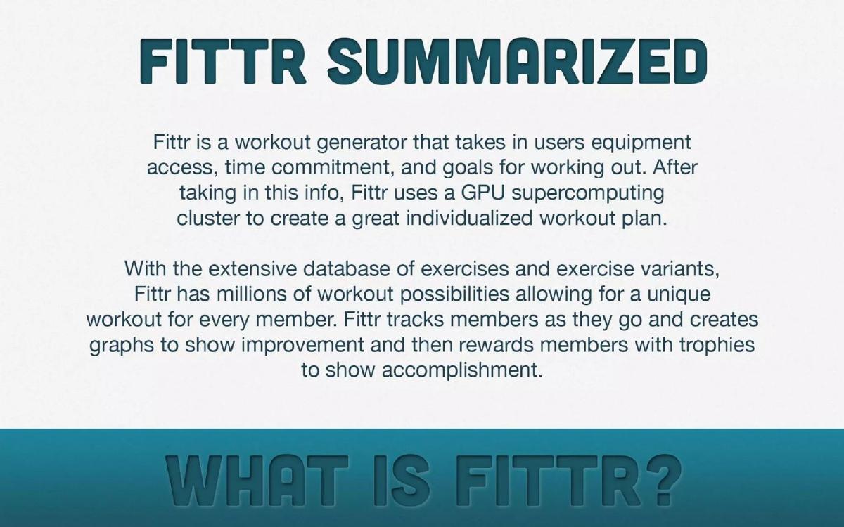 Fittr pitch deck slide 2 of 13