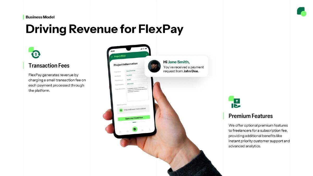 FlexPay pitch deck slide 6 of 15