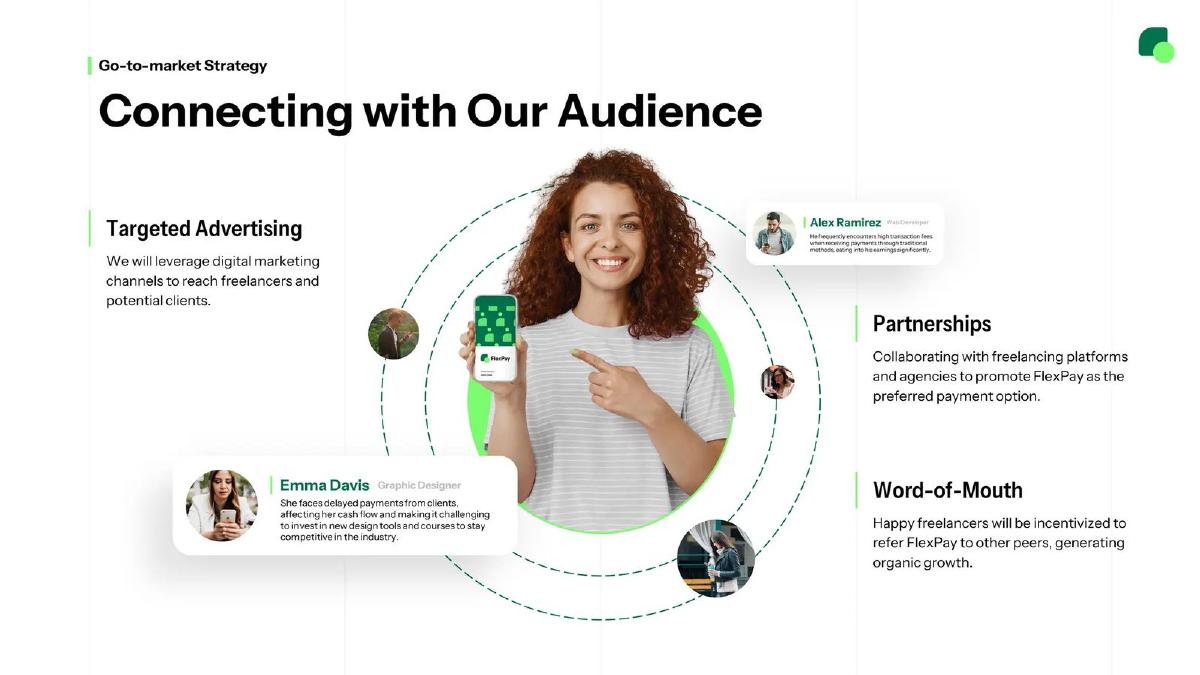 FlexPay pitch deck go-to-market slide 9