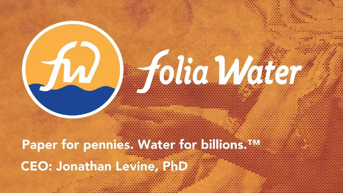 Folia Water pitch deck slide 1 of 9