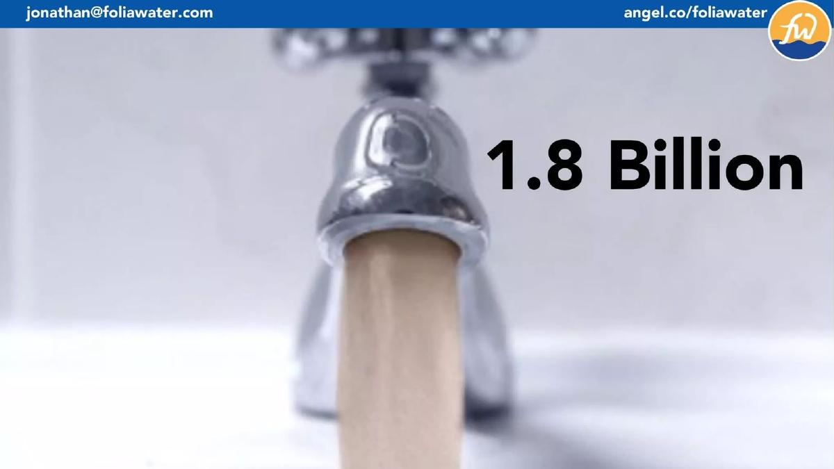 Folia Water pitch deck slide 2 of 9