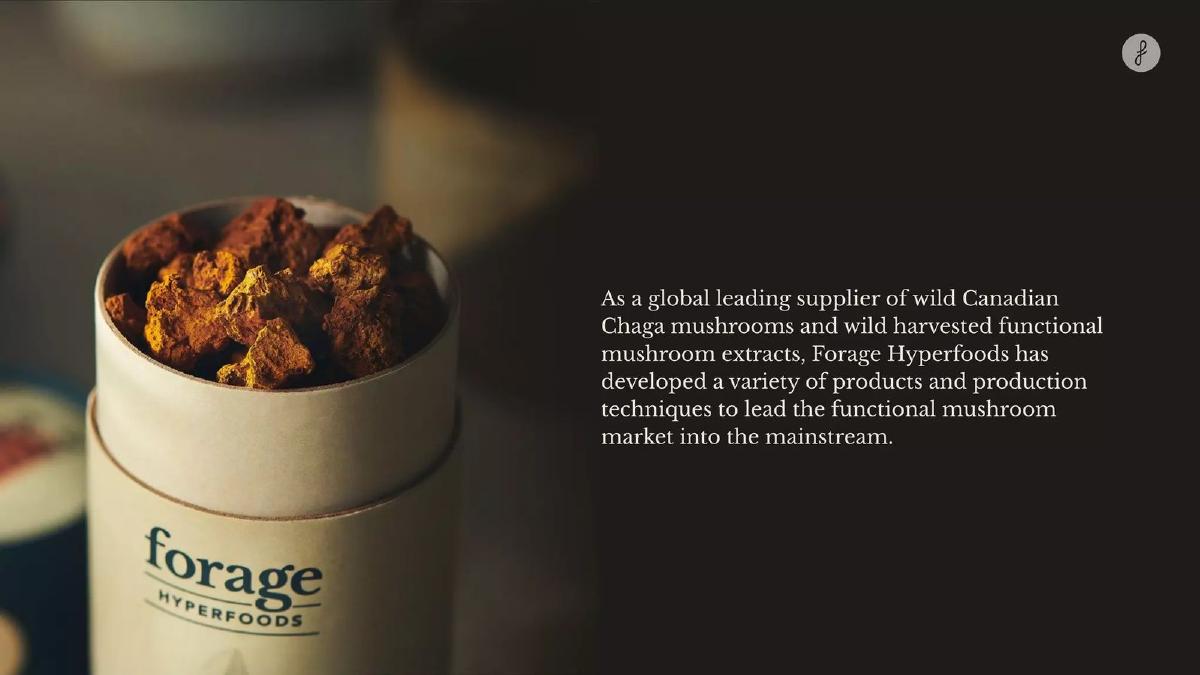 Forage Hyperfoods Inc pitch deck slide 5 of 18