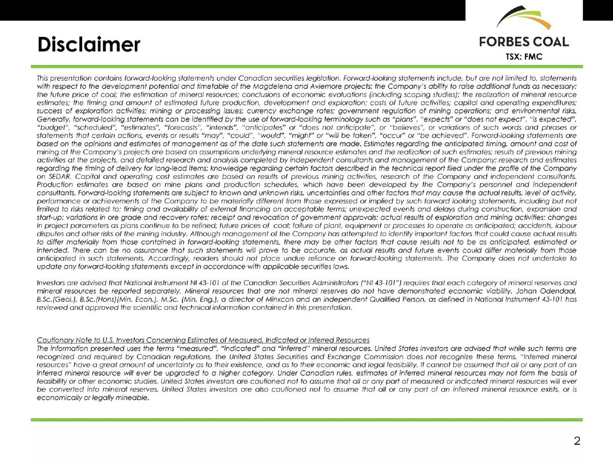 ForbesCoal pitch deck slide 2 of 37