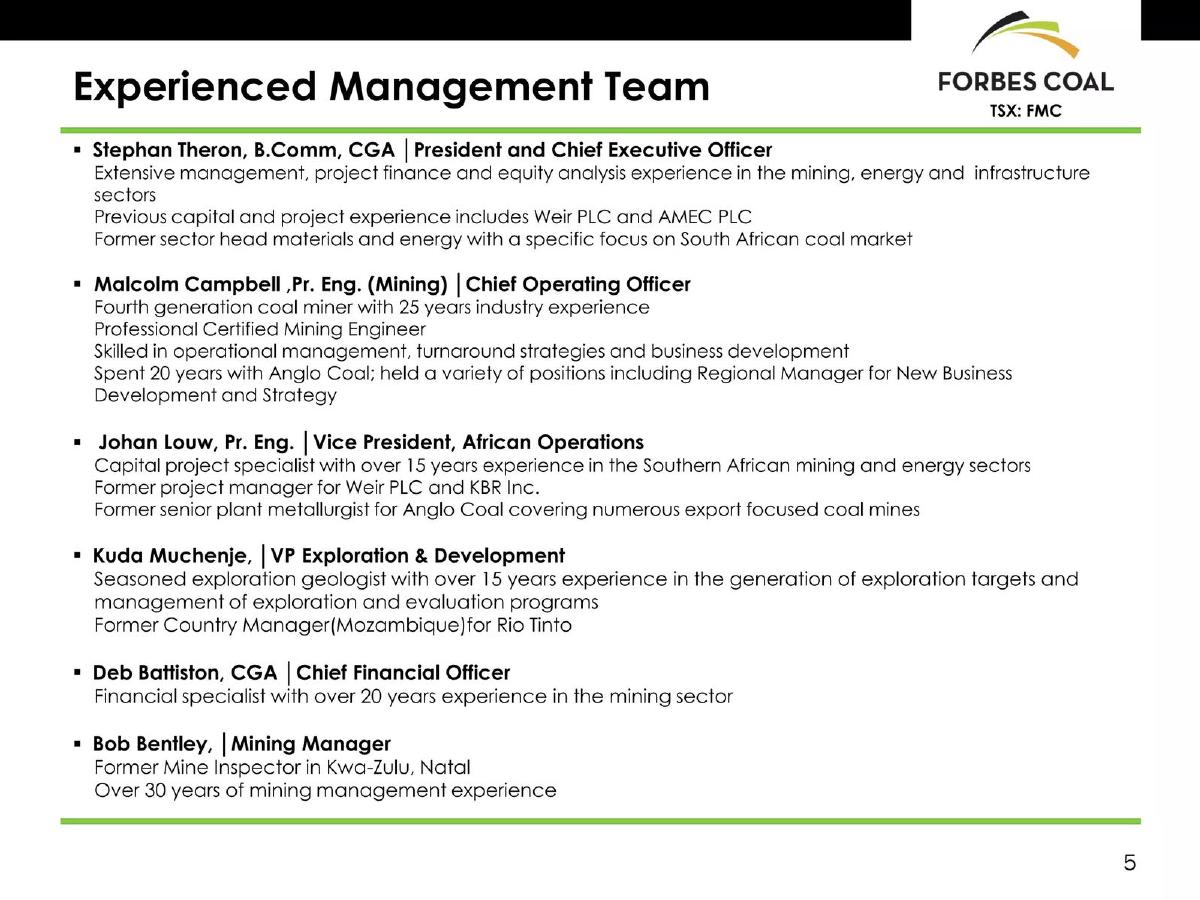 ForbesCoal pitch deck slide 5 of 37