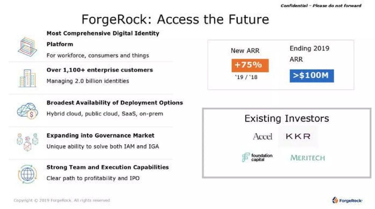 ForgeRock pitch deck slide 2 of 9