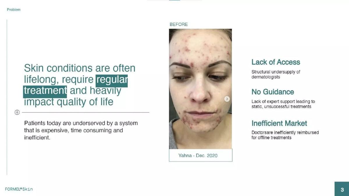 FORMEL Skin pitch deck slide 3 of 8