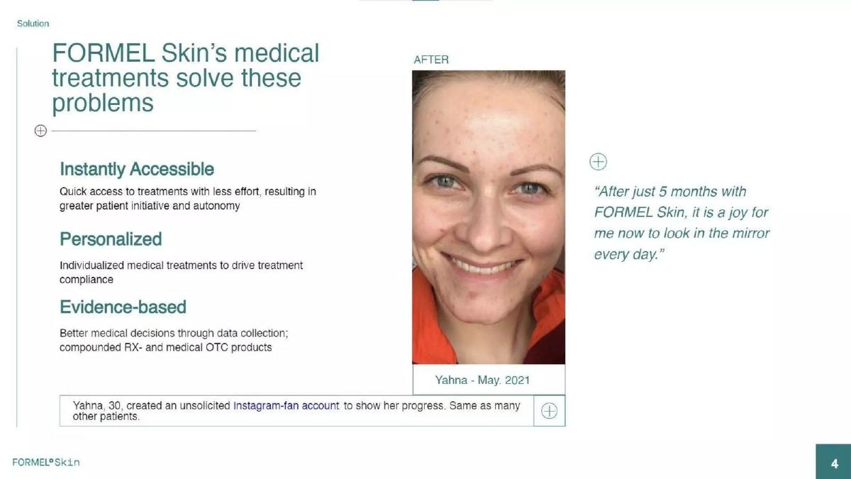 FORMEL Skin pitch deck slide 4 of 8