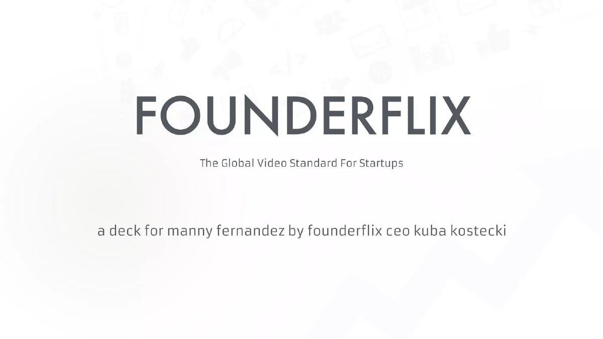Founderflix pitch deck slide 1 of 16