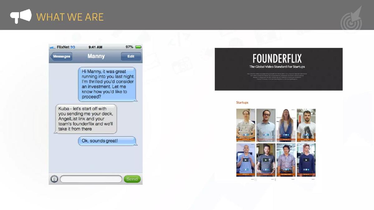 Founderflix pitch deck slide 2 of 16