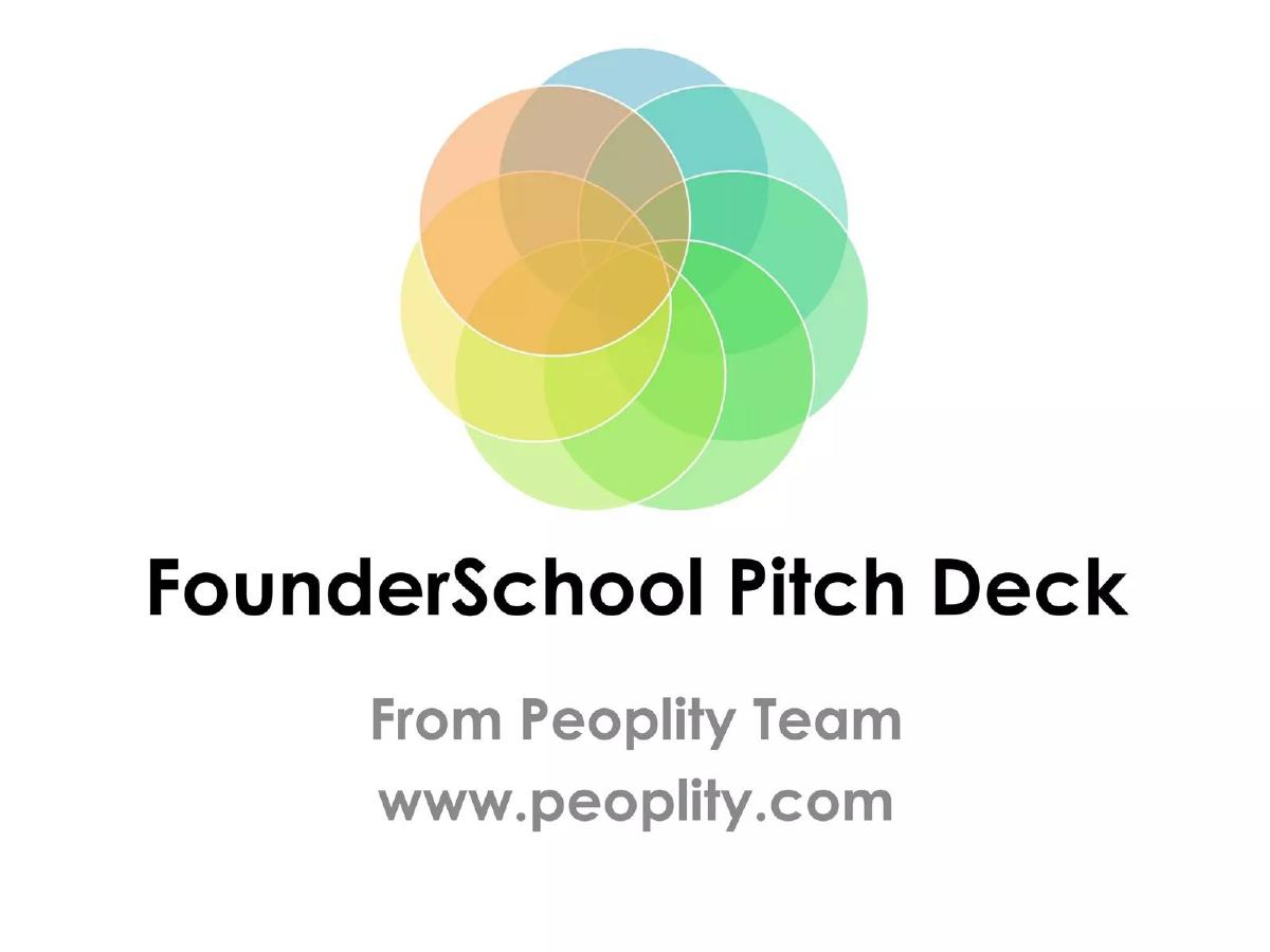 FounderSchool (Peoplity) pitch deck slide 1 of 11