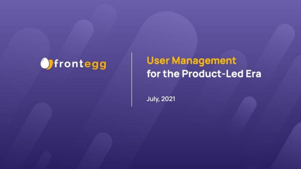Frontegg pitch deck slide 1 of 20