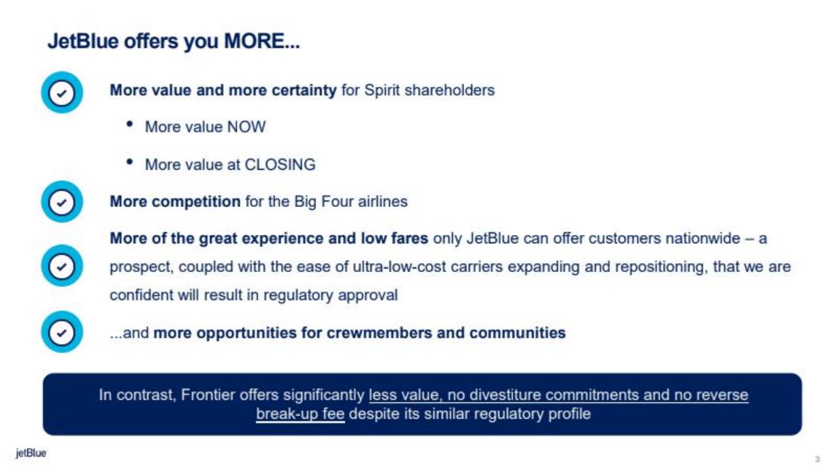 Frontier × Spirit Merger pitch deck slide 3 of 37