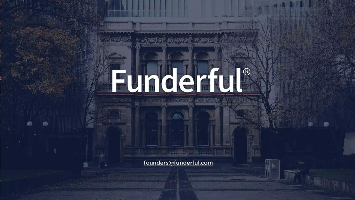 Funderful pitch deck slide 1 of 13