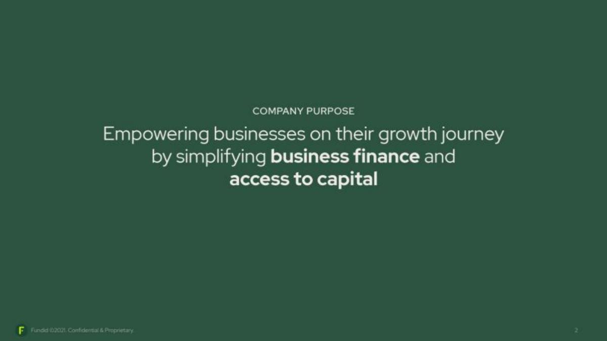 Fundid pitch deck slide 2 of 13
