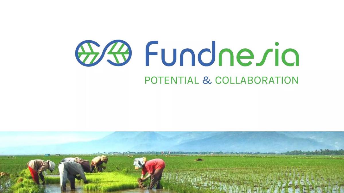 Fundnesia pitch deck slide 1 of 12