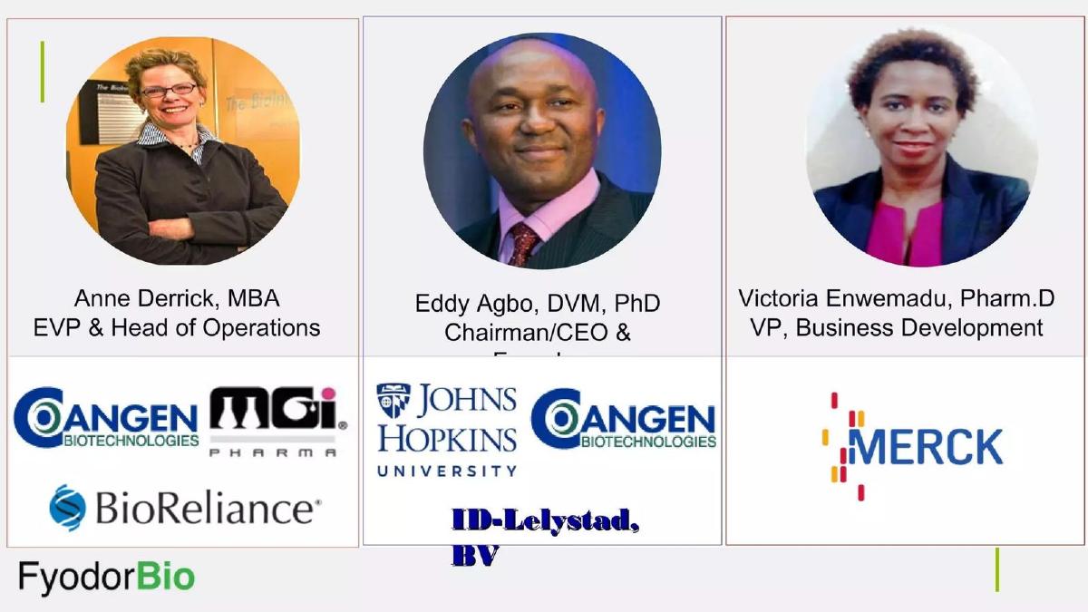 Fyodor Biotechnologies pitch deck slide 6 of 7