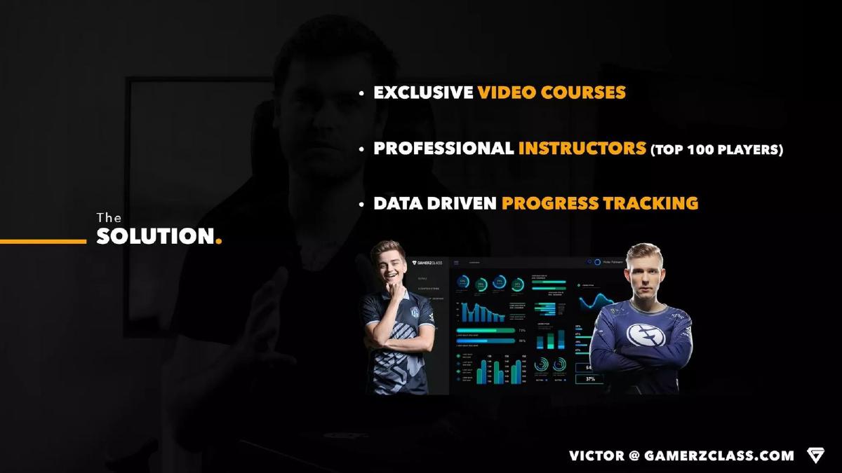 GamerzClass pitch deck slide 3 of 8