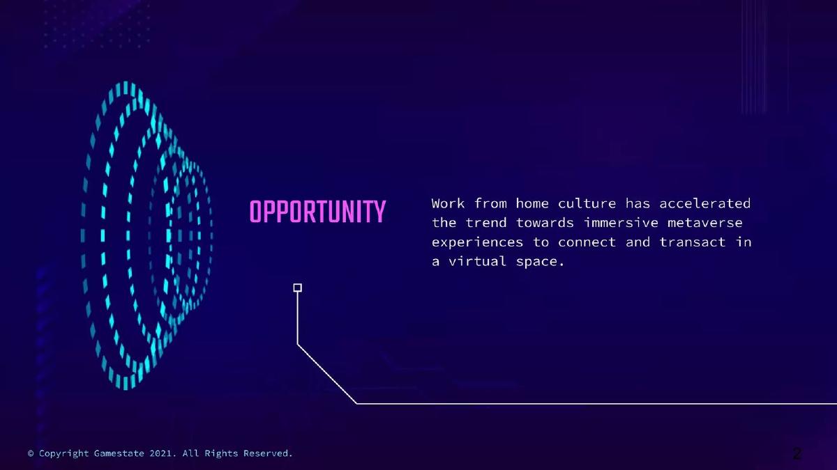 Gamestate pitch deck slide 2 of 31