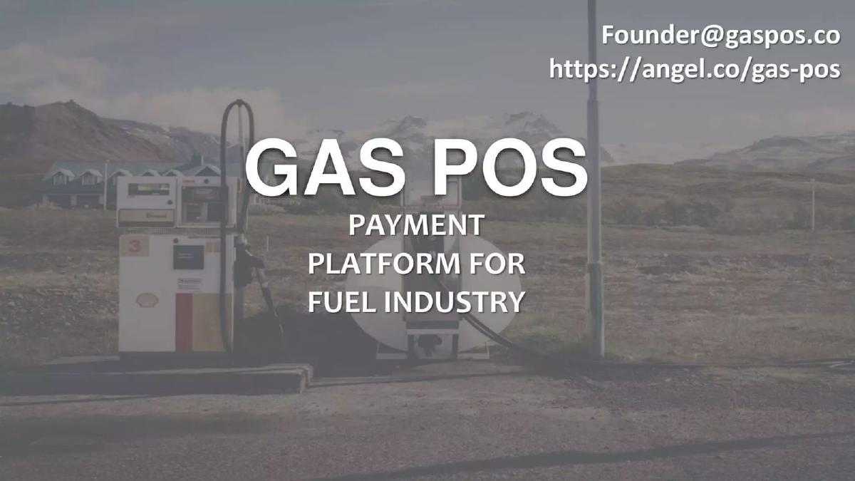 Gas Pos pitch deck slide 1 of 7