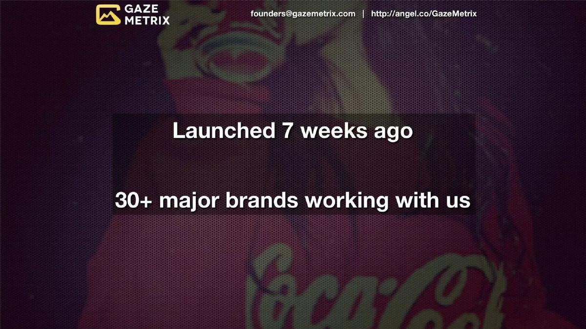 gazeMetrix pitch deck slide 2 of 33