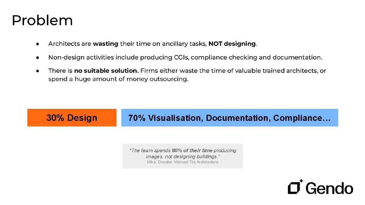 Gendo pitch deck slide 5 of 16