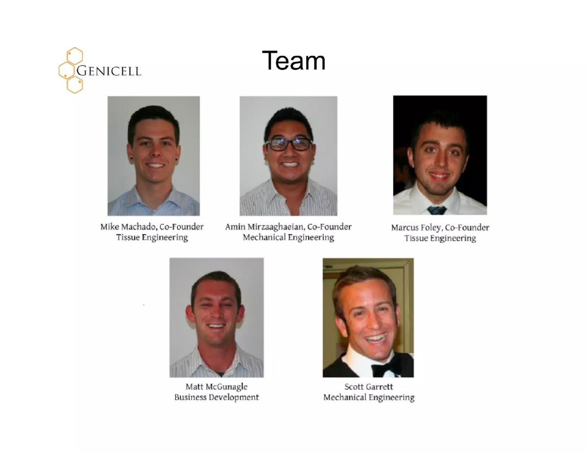 Genicell pitch deck slide 3 of 11