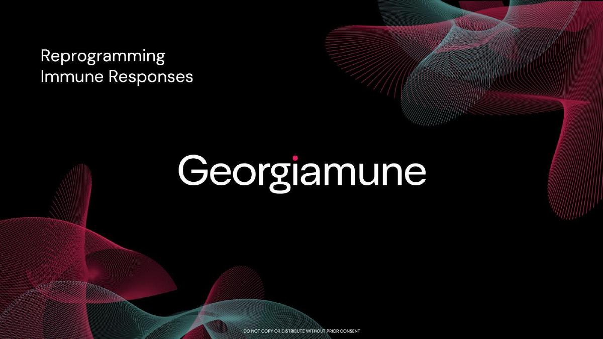 Georgiamune pitch deck slide 1 of 20