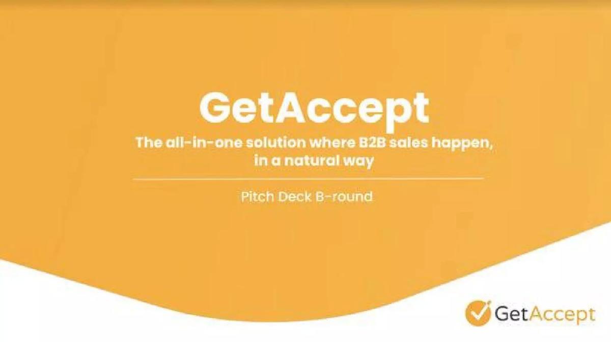 GetAccept pitch deck slide 1 of 18