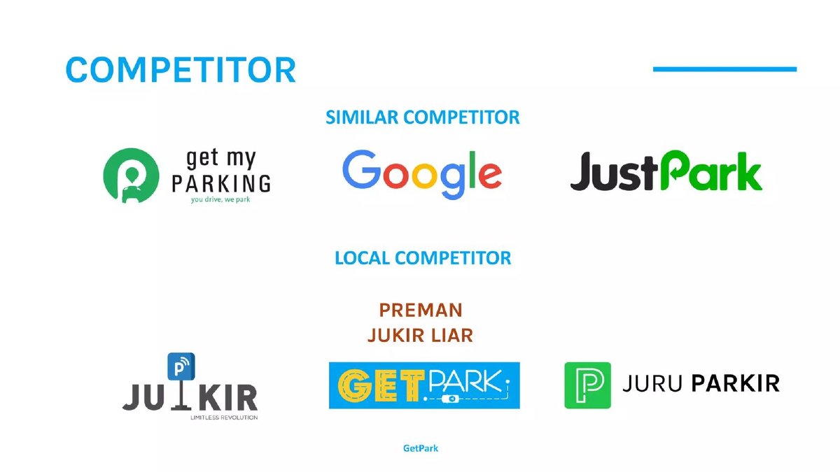 GetPark pitch deck competition slide 18